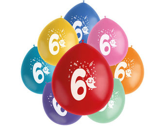 Ballonnen Color Pop Monsters 6 Jaar 23cm - 8 stuks