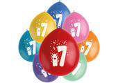 Ballonnen Color Pop Monsters 7 Jaar 23cm - 8 stuks