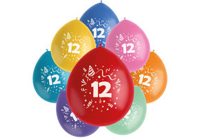 Ballonnen Color Pop  12 Jaar 23cm - 8 stuks