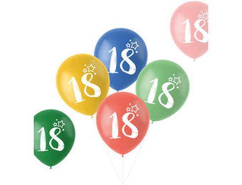 Ballonnen Retro 18 jaar 33 cm - 6 stuks