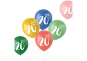 Ballonnen Retro 20 jaar 33 cm - 6 stuks