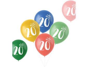 Ballonnen Retro 20 jaar 33 cm - 6 stuks