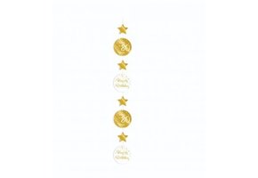 Hangdecoratie luxe goud en wit 80 jaar