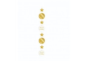 Hangdecoratie luxe goud en wit 70 jaar