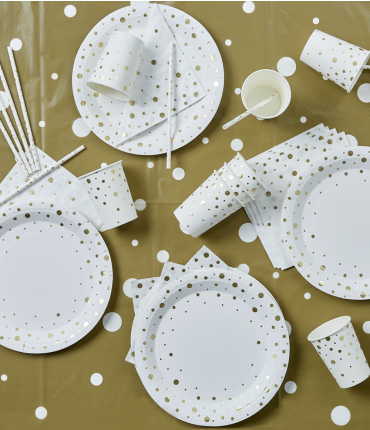 Luxe tafelpakket luxe goud en wit