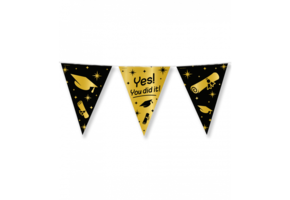 Vlaggenlijn Luxe goud en zwart - You did it!