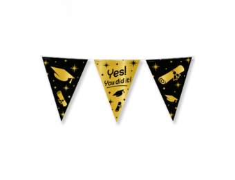 Vlaggenlijn Luxe goud en zwart - You did it!