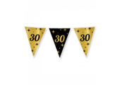 Vlaggenlijn Luxe goud en zwart - 30 jaar
