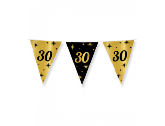 Vlaggenlijn Luxe goud en zwart - 30 jaar