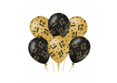 Ballonnen luxe goud en zwart - 21 jaar