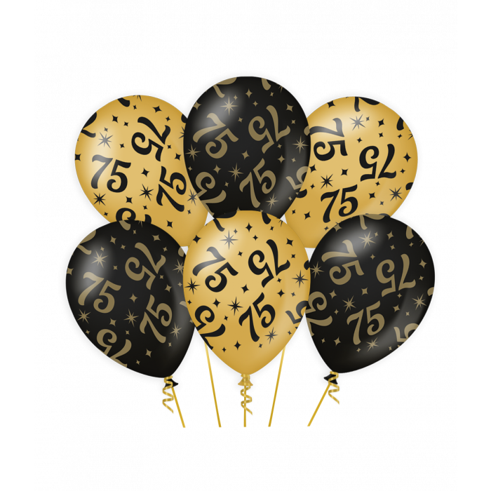 vasteland Beroemdheid calorie Goedkope Ballonnen luxe goud en zwart - 75 jaar kopen - Feestartikelen en  Versiering - Feestartikelen Specialist