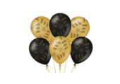 Ballonnen luxe goud en zwart - Happy new year
