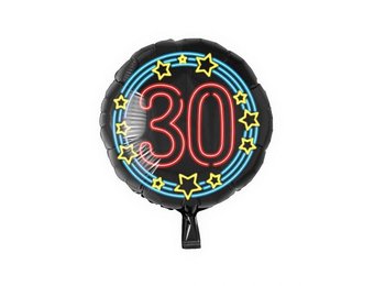 Neon folieballon - 30 jaar