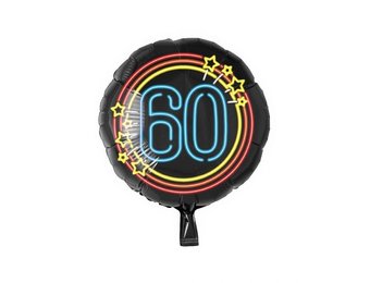 Neon folieballon - 60 jaar