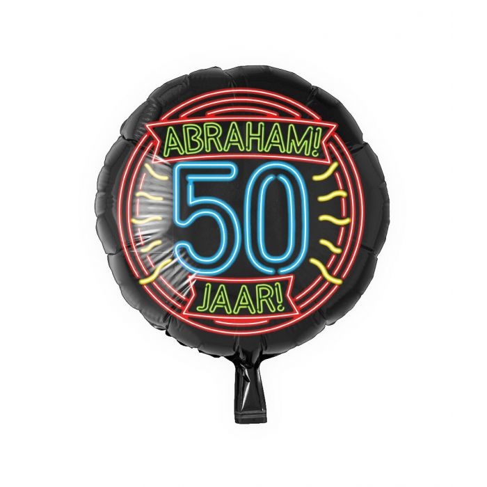 Neon folieballon - Abraham