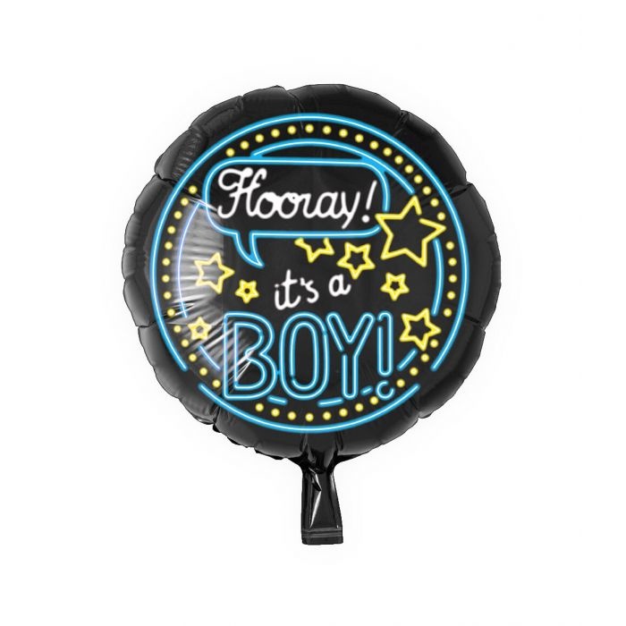 Neon folieballon - It's a boy