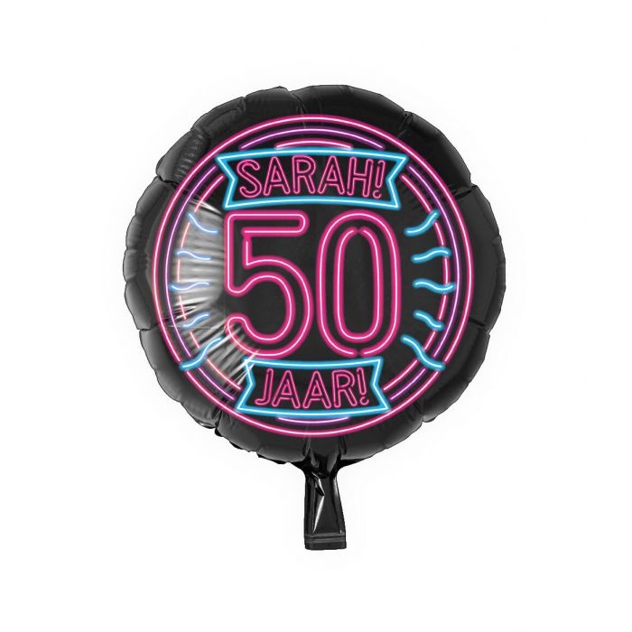 Neon folieballon - Sarah 50