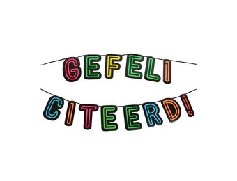 Neon slinger - Gefeliciteerd