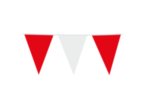 Vlaggenlijn rood en wit - 10 meter