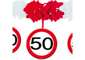 50 Jaar Verkeersbord Slinger met Onderhangers