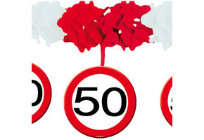50 Jaar Verkeersbord Slinger met Onderhangers