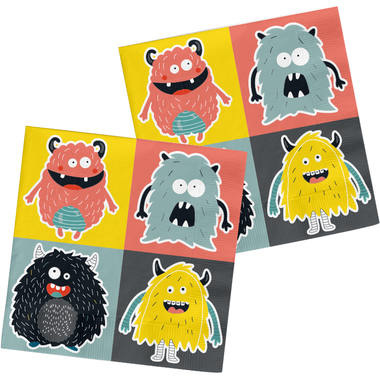 Servetten Monster Bash 33x33cm - 20 stuks