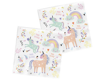 Servetten Unicorns & Rainbows