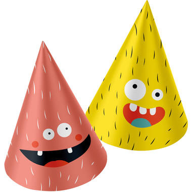 Hoedjes Papier Monster Bash - 6 stuks