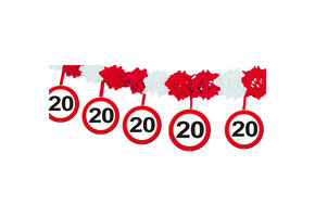 20 Jaar Verkeersbord Slinger met Onderhangers