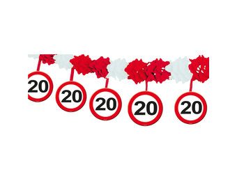 20 Jaar Verkeersbord Slinger met Onderhangers