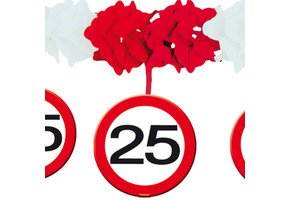 25 Jaar Verkeersbord Slinger met Onderhangers