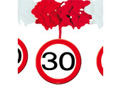 30 Jaar Verkeersbord Slinger met Onderhangers