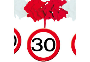 30 Jaar Verkeersbord Slinger met Onderhangers