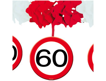 60 Jaar Verkeersbord Slinger met Onderhangers