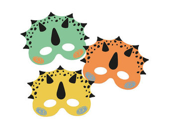 Mask Dino Roars  - 6 stuks