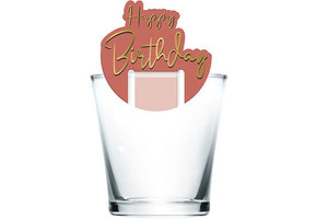 Glasmarkers roze/goud - 12 stuks