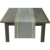 Tafelloper Luxe grijsgroen/goud 240x35cm