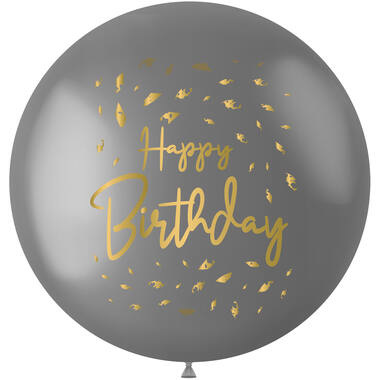 Ballon Xl Luxe grijsgroen/goud - 80cm