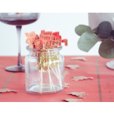 Prikkers luxe roze en goud 12cm - 12 stuks