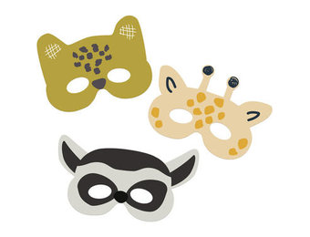 Zoo Party Maskers - 6 stuks