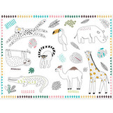 Zoo Party Placemats Kleurplaat - 6 stuks