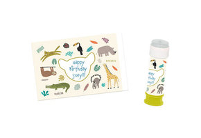Zoo Party Stickers Bellenblaas - 6 stuks