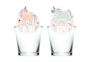 Glasmarkers Unicorns & Rainbows - 6 stuks