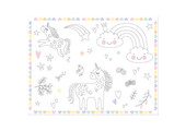Placemats Unicorns & Rainbows - 6 stuks