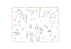 Placemats Unicorns & Rainbows - 6 stuks