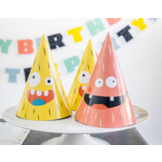 Hoedjes Papier Monster Bash - 6 stuks