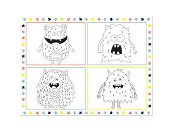 Placemats Monster Bash - 6 stuks