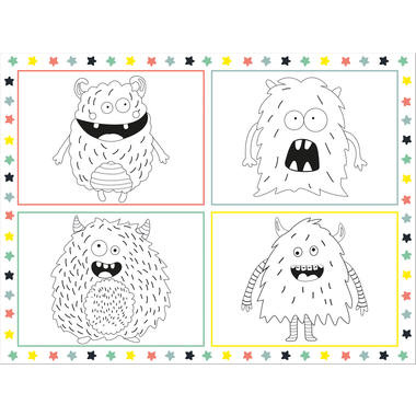 Placemats Monster Bash - 6 stuks