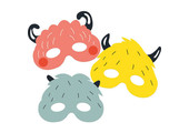 Maskers Monster Bash - 6 stuks