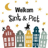 Raamstickers ''Welkom Sint&Piet''
